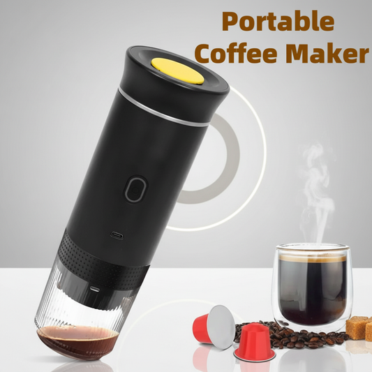 Machine à Café Portable 3-en-1 – Espresso, Capsules Grandes & Petites + Moulin Intégré