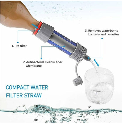 Mini Purificateur d’Eau Portable – Paille Filtrante de Survie